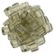 Czechmate 6mm Square Glass Czech Two Hole Tile Bead, Black Diamond